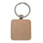 Porte-clé carré en bois clair personnalisé Porte-clé carré en bois clair à personnaliser, modèle vierge pour gravure laser