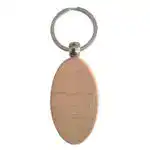 Porte-clé ovale en bois clair personnalisé Porte-clé ovale en bois clair à personnaliser, modèle vierge pour gravure laser