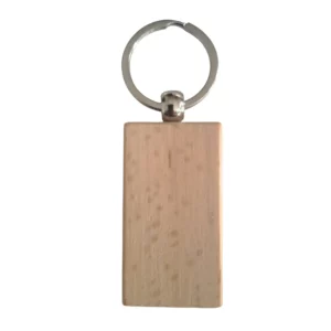 Porte-clé rectangle long en bois clair personnalisé Porte-clé rectangle long en bois clair à personnaliser, modèle vierge pour gravure laser