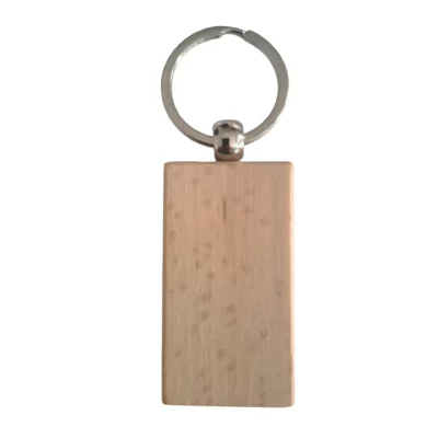 Porte-clé rectangle long en bois clair personnalisé Porte-clé rectangle long en bois clair à personnaliser, modèle vierge pour gravure laser