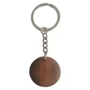 Porte-clé rond mini en bois foncé personnalisé Porte-clé rond mini en bois foncé à personnaliser, modèle vierge pour gravure laser