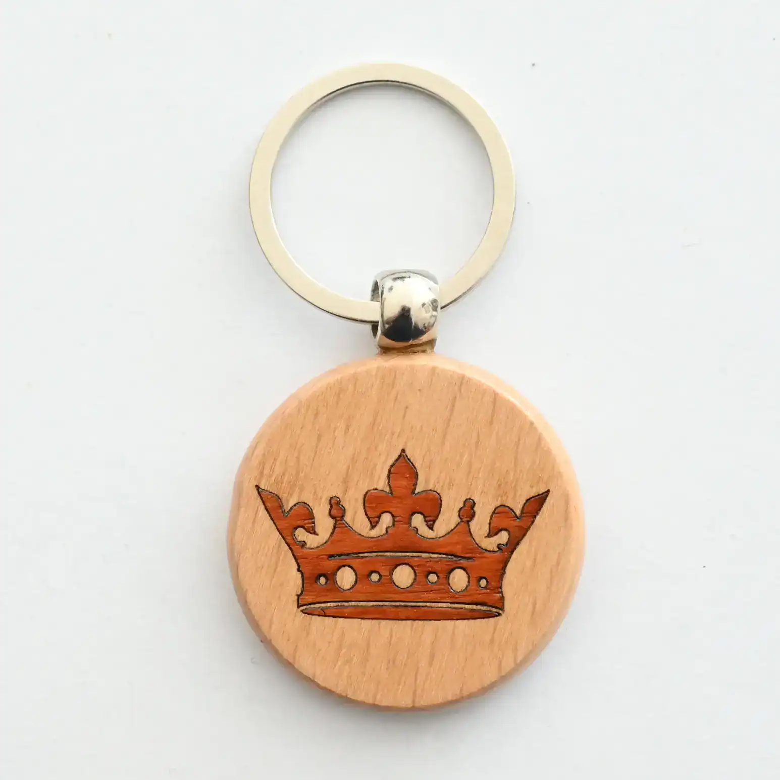 Porte clés marqueterie bois - King 02 Porte clé King 02