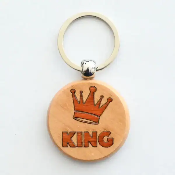 Porte clés marqueterie bois - King Porte clé King