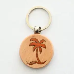 Porte clés marqueterie bois - Plage 02 Porte clé Plage 02