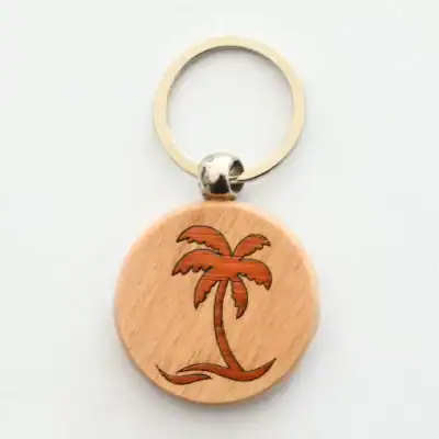 Porte clés marqueterie bois - Plage 02 Porte clé Plage 02